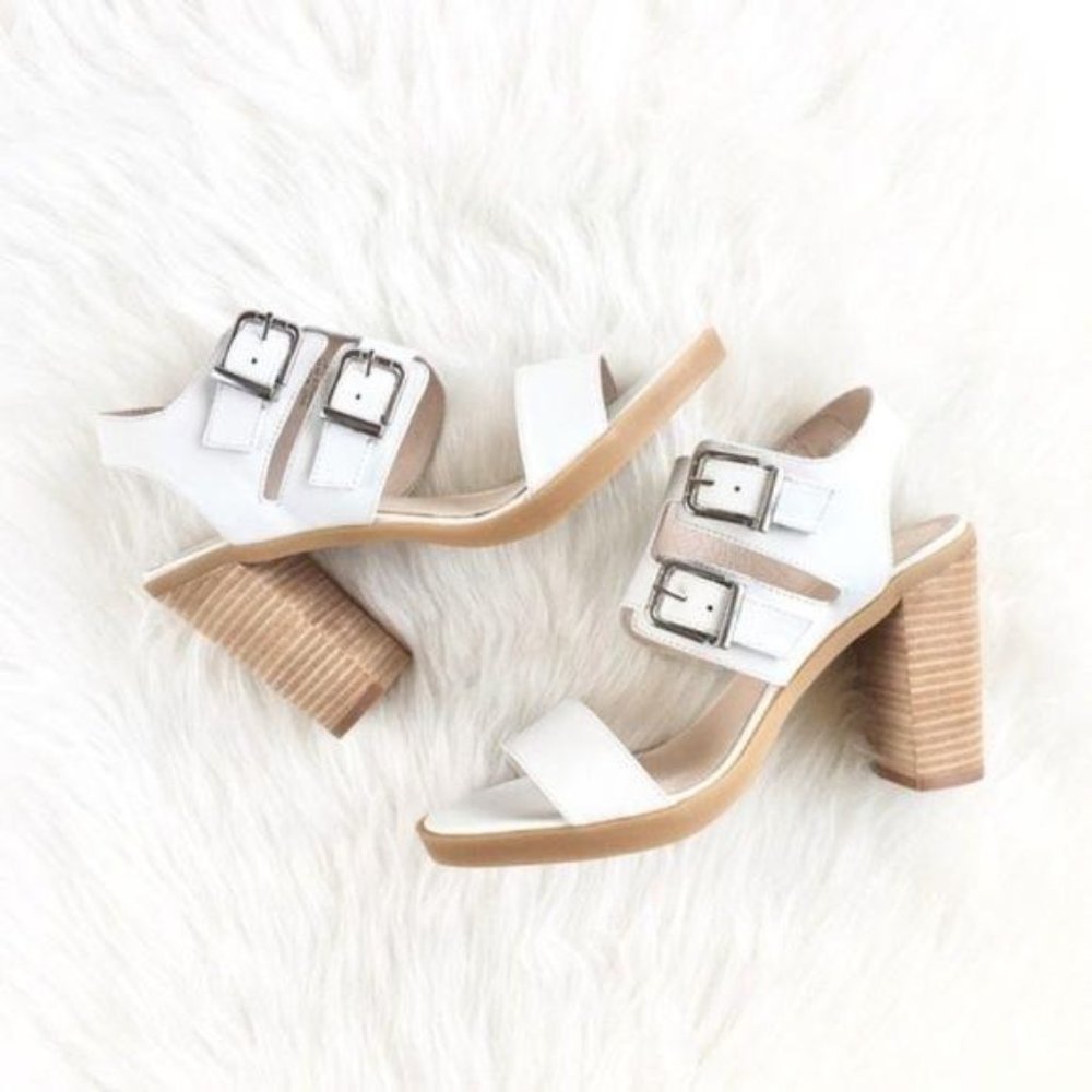 Shellys London | cloud leather boho heeled sandals